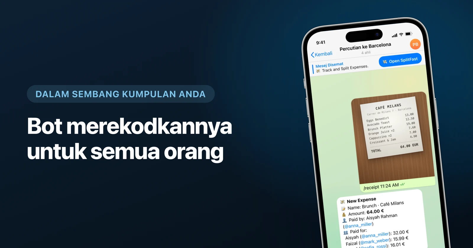 Rekod Perbelanjaan Keluarga dalam Telegram: Cara 2026 yang Betul-betul Kekal