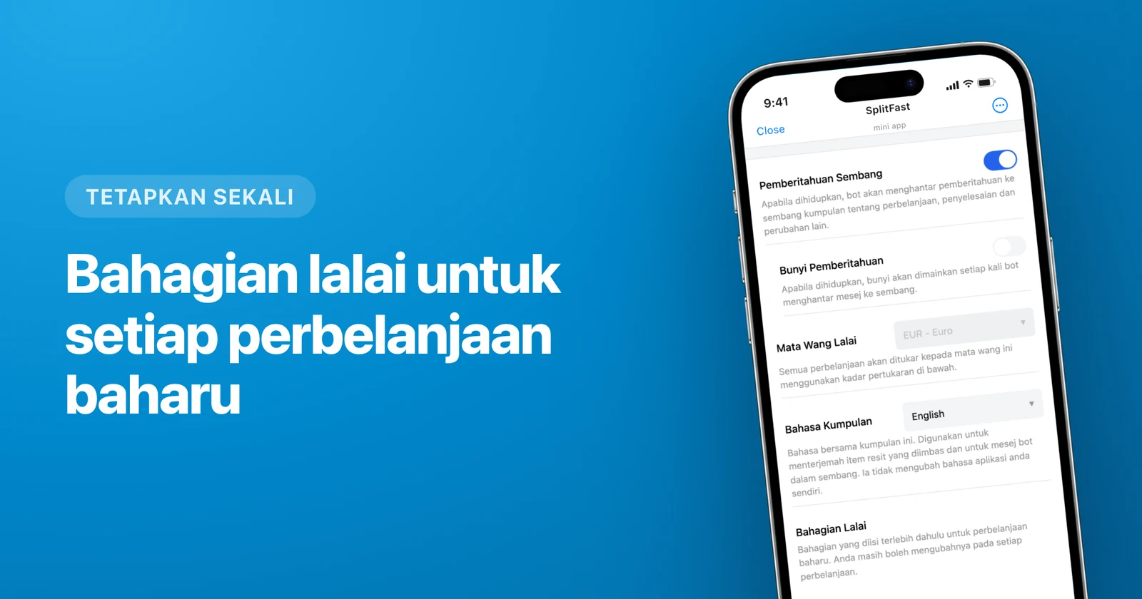 Bahagian Lalai: Tetapkan Nisbah Kumpulan Sekali dan Berhenti Berbincang Setiap Kali